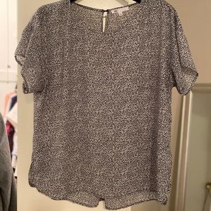 Black and White Print Blouse